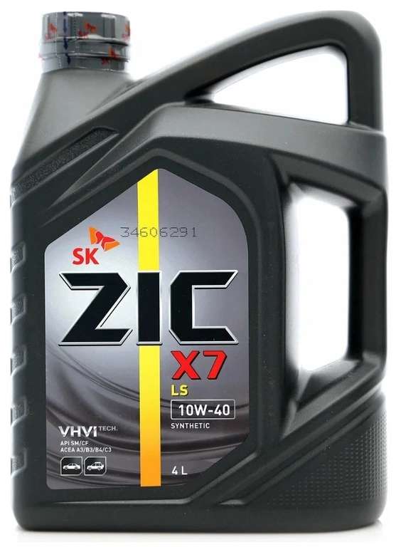 Синтетическое моторное масло ZIC X7 LS 10W-40, 4 л