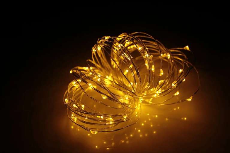 Гирлянда "Нить Роса", 200 LED, 20 м, свечение жёлтое