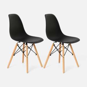 Комплект стульев Eames, чёрный, ZT-1-1b, 2 шт. (1136₽ за 1 стул)