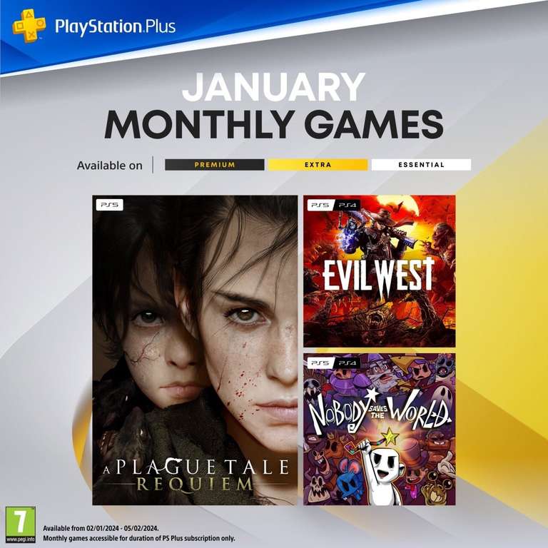 Игры по подписке PlayStation Plus Essential на январь 2024
