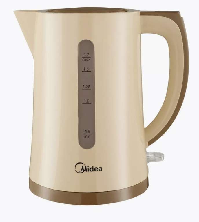 Чайник электрический Midea MK-8090, 1.7 л, белый (бежевый в описании), с Вайлдберриз Кошельком