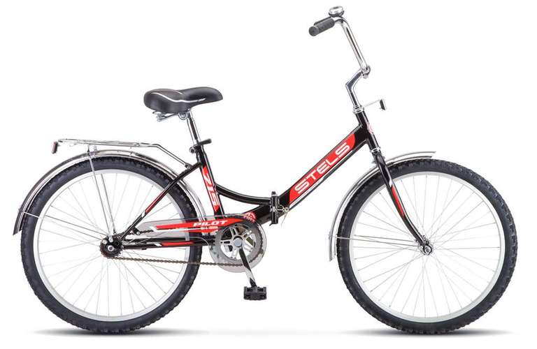 Велосипед STELS Pilot-715 Z010 2021, 24", черный/красный + 4794 бонуса
