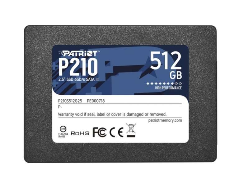 Ssd Patriot Memory P210S512G25, 512 Гб