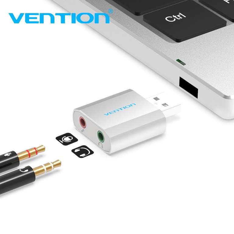 Звуковая карта Vention VAB-S17/VAB-S16/CDK/CDJ USB, аудиоинтерфейс, адаптер для наушников