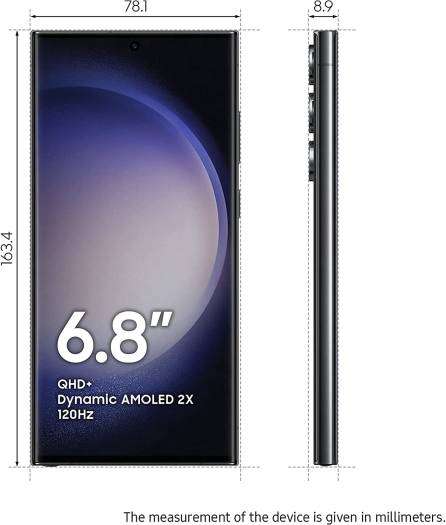 Смартфон Samsung Galaxy S23 Ultra, 12/256ГБ, Phantom Black