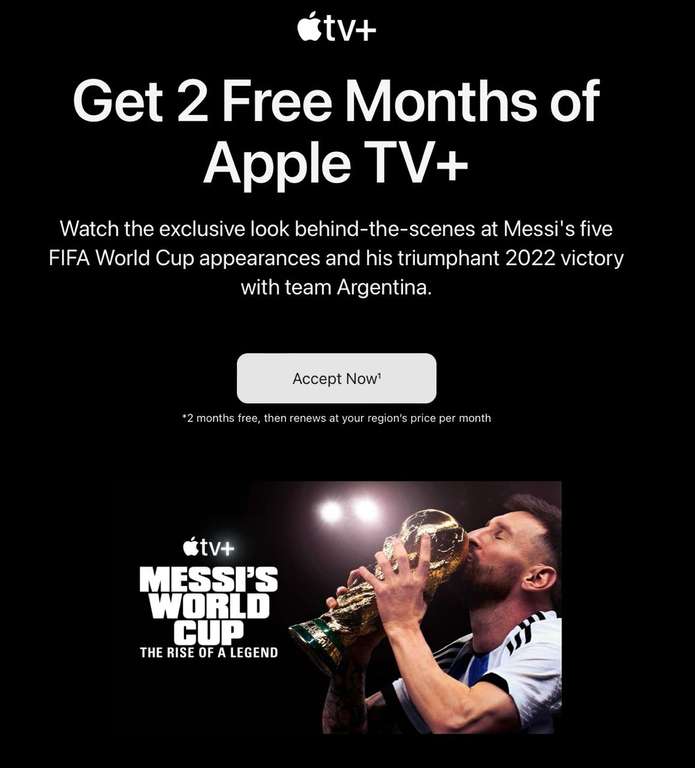 Apple TV+ на 2 месяца для новых и текущих пользователей без активной подписки
