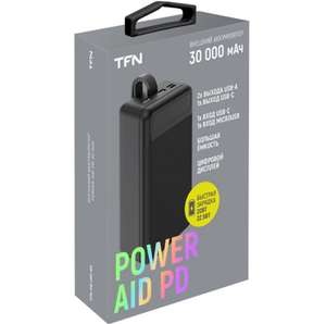 Внешний аккумулятор TFN PowerAid PD 30000мАч Black