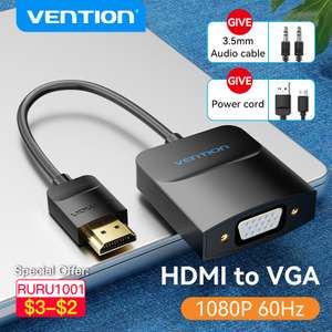 Адаптер Vention HDMI-VGA 1080P