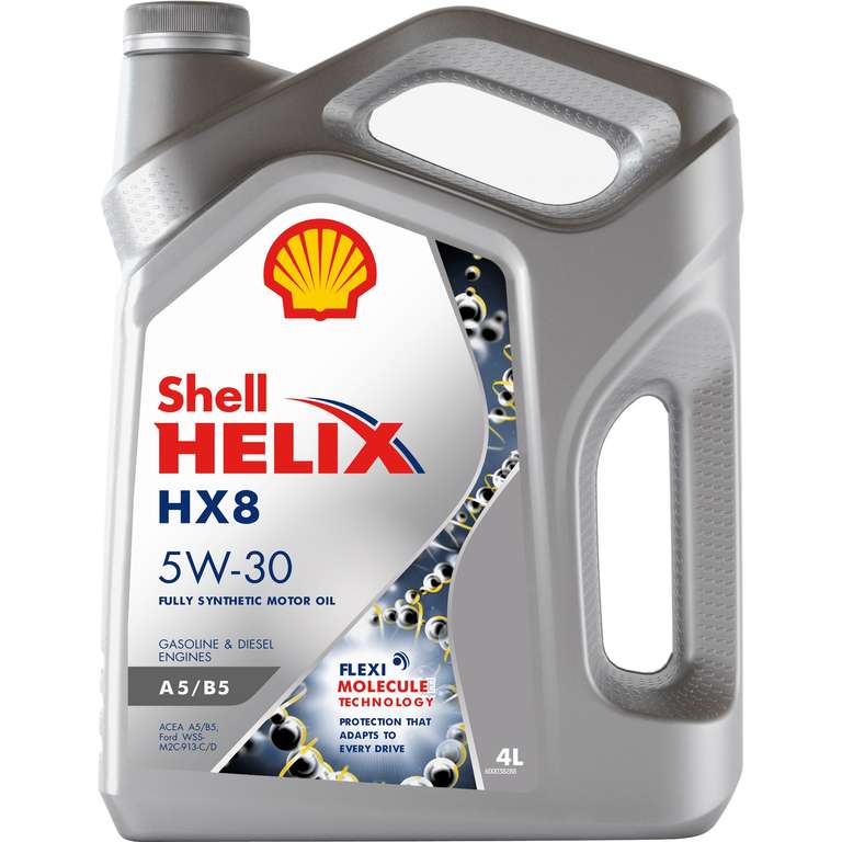 Моторное масло Shell Helix HX8 A5/B5 5W30, 4 л (2690₽ с промокодом от Сбербанка)