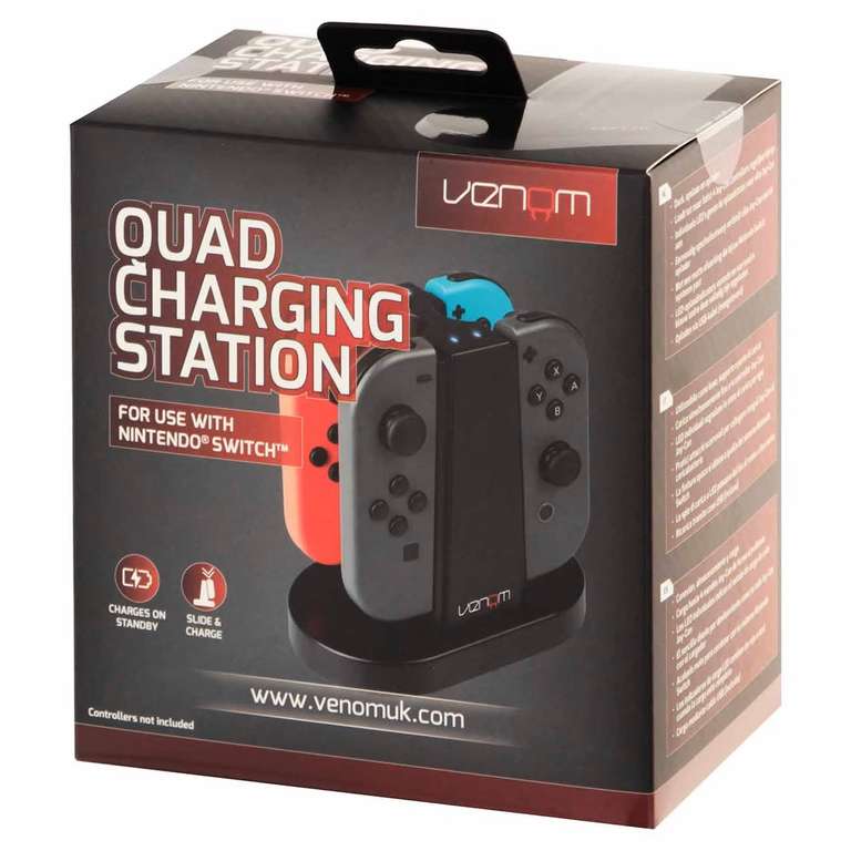 Зарядное устройство Venom Nintendo Switch Quad Charger для четырёх контроллеров Joy-Con (+ еще аксессуары по 79 руб. в описании)