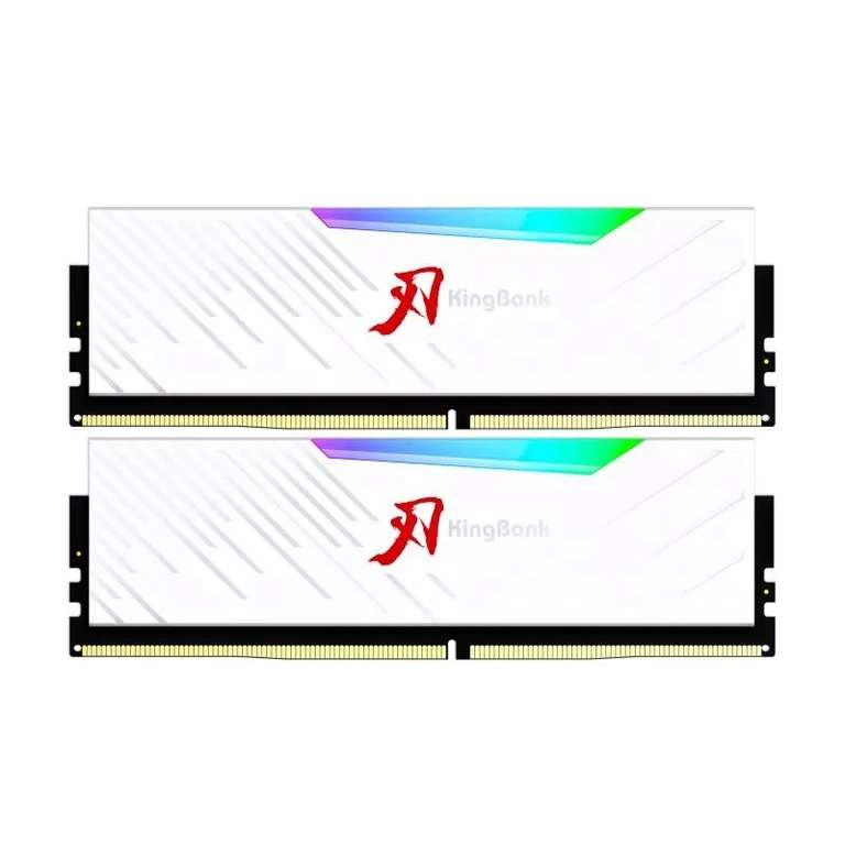 Оперативная память KingBank DDR5 6400 МГц, 32 Гб (16x2) Hynix A-die, 1,4 В CL32, RGB