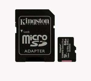 Карта памяти Kingston SDCS2/64GB + адаптер (неизвестный продавец, товар может не быть оригинальным)