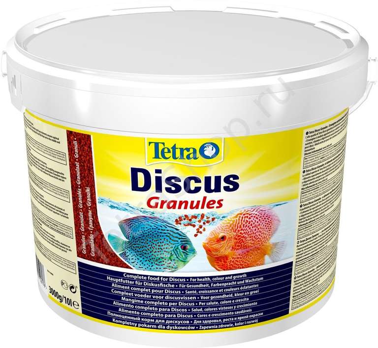 Корм для рыб Tetra Discus Granules 10 л, 3 кг (ведро), при оплате картой OZON