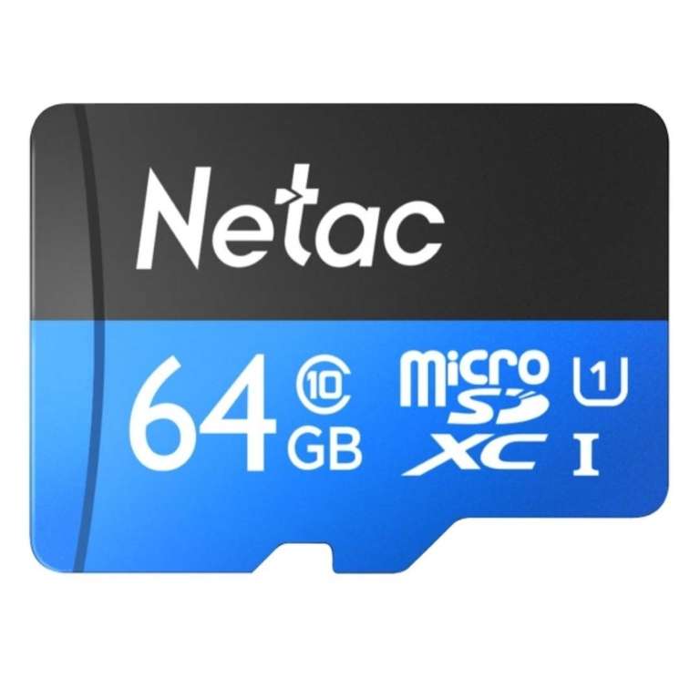 Карта памяти MicroSD Netac 64GB P500 Standard