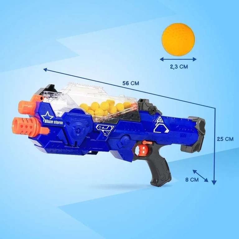 Бластер с мягкими пулями на батарейках BlazeStorm ZC7109 (20 снарядов в наборе) (с Ozon Картой)