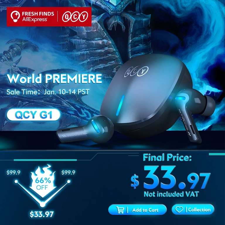 Игровые TWS-Наушники QCY G1 с ENC
