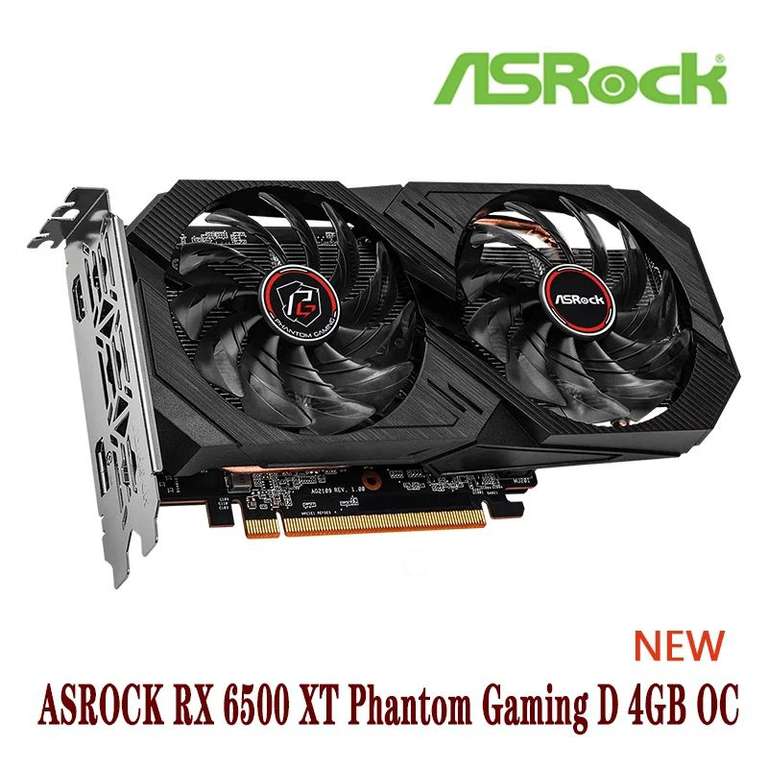 Видеокарта ASROCK AMD Radeon RX 6500 XT Phantom Gaming D 4 Гб OC