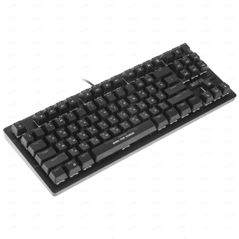 Клавиатура механическая компактная Marvo KG901 (87 клавиш, 1.5 м, переключатели Blue, подсветка RGB)