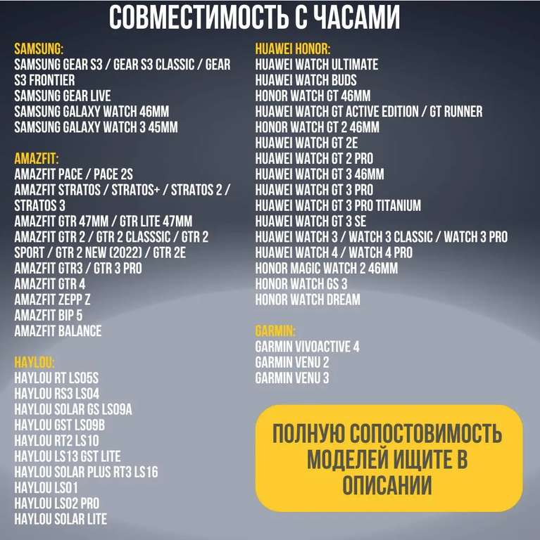 Ремешок для смарт часов силиконовый универсальный 22 мм (с картой Ozon)