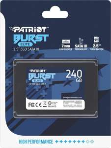 Внутренний SSD-диск Patriot Memory 240 ГБ Burst Elite 2.5" SATA3