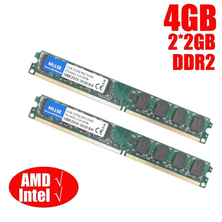 Оперативная память MLLSE DIMM DDR2 800 МГц 4 Гб (2 ГБ * 2 шт.)
