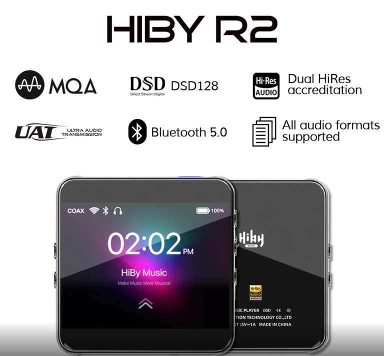 Портативный музыкальный плеер HiBy R2