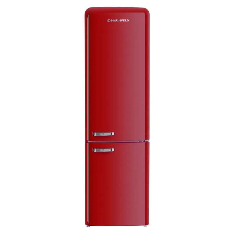 Холодильник MAUNFELD MFF186NFRR, двухкамерный, No Frost, сенсорное управление, Multi Air Flow, 252 л, 186 см, 45 дБ, красный (с картой OZON)