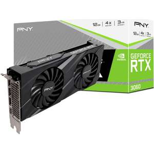 Видеокарта PNY GeForce RTX 3060 12 ГБ, LHR (цена по карте ОЗОН, из-за рубежа)