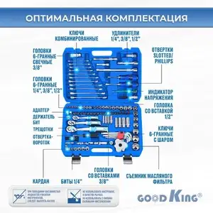 Набор инструментов 121 предмет для автомобиля GOODKING B-10121