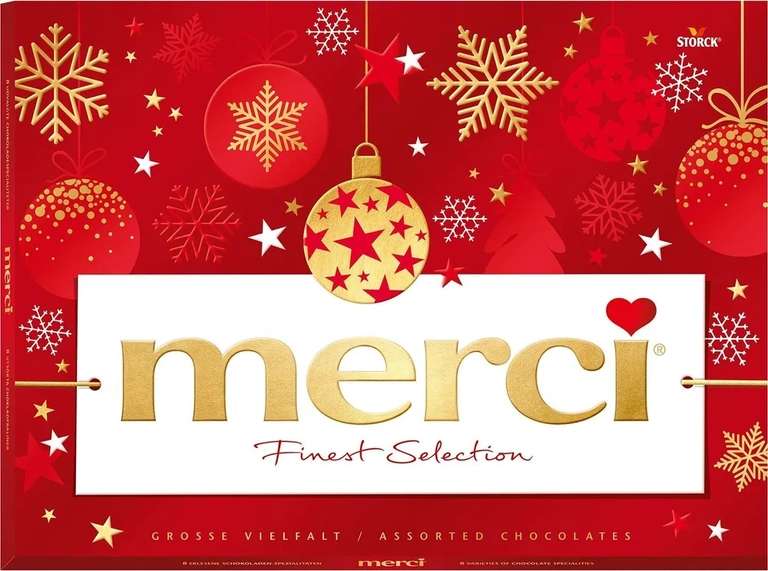 Конфеты ассорти Merci, 675 г (Большой короб, с Озон картой)