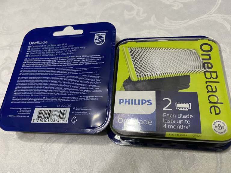 [Москва и МО] Сменное лезвие для бритья PHILIPS OneBlade QP220/50, 2шт, Индонезия