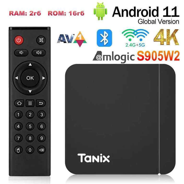 Приставка Tanix W2 (2/16gb, Amlogic S905W2), с Озон картой, из-за рубежа