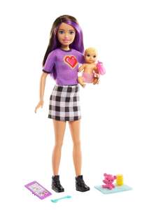 Игровой набор с куклой Mattel Barbie Няня Скиппер, малыш и аксессуары, GRP11 (с Озон картой)