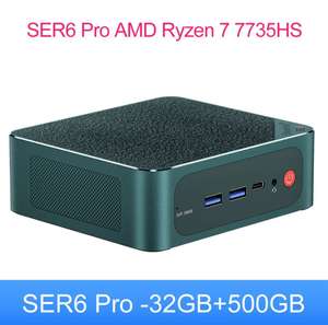 МиниПК SER6 Pro Ryzen 7735HS 32Gb ddr5 7 RDNA2 DDR5 32 Гб NVME 500Gb Windows 11