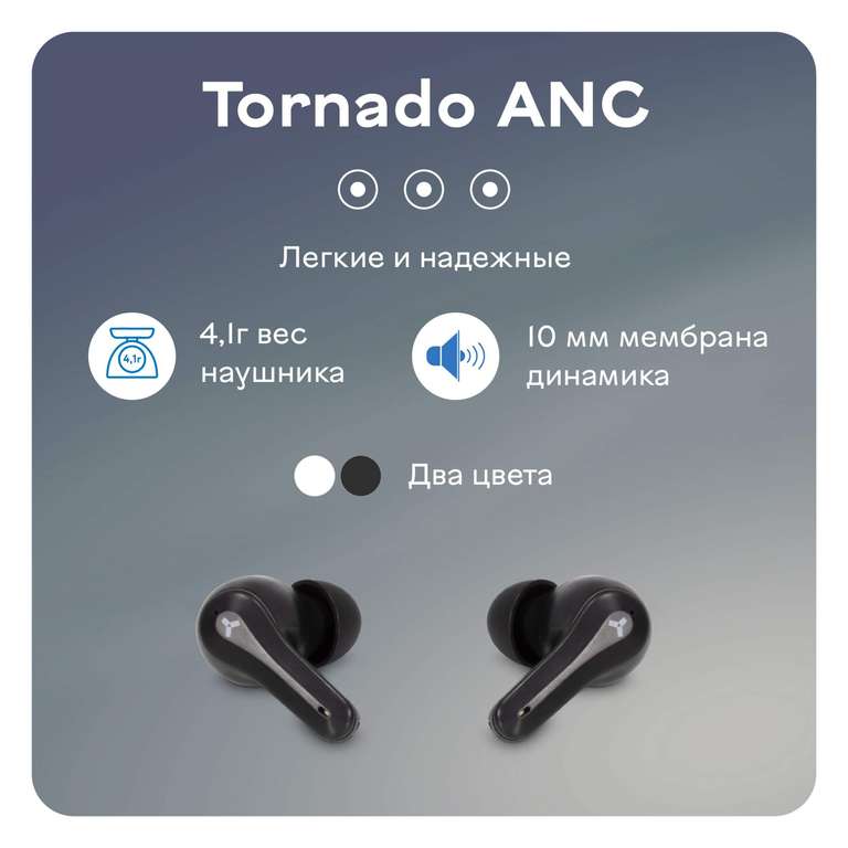 TWS беспроводные Accesstyle Tornado ANC + 223 бонуса