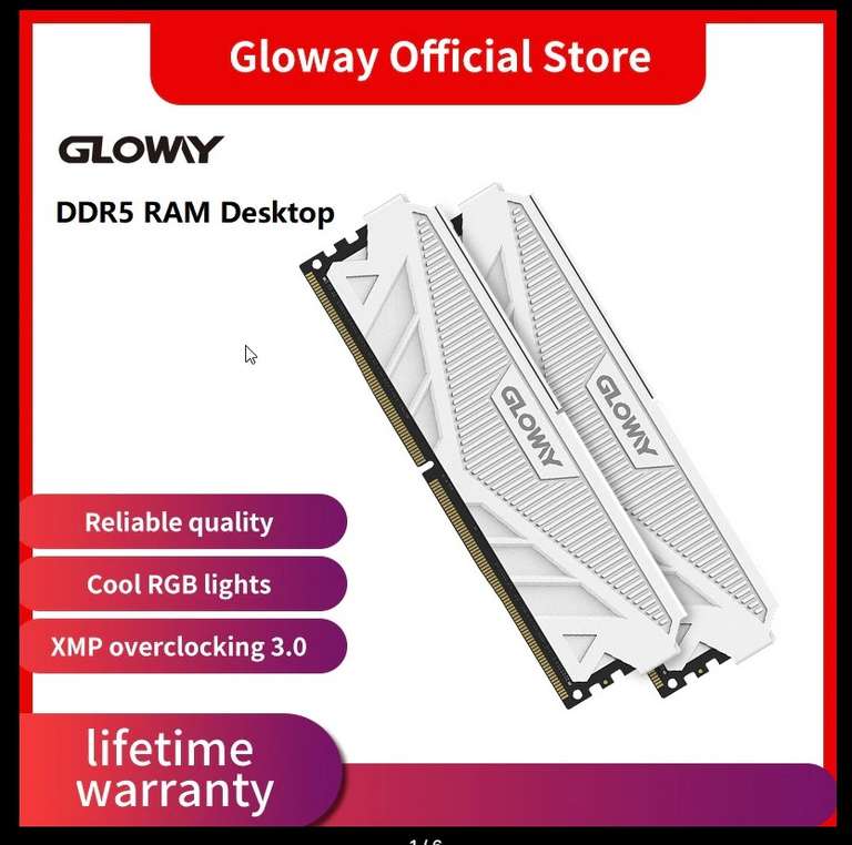 Оперативная память Gloway DDR5 16GB (2x8) 5200 CL40