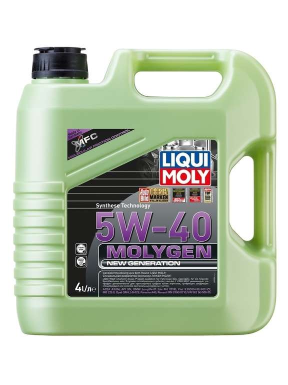 Моторное масло Liqui Moly 5W-40 Molygen/Синтетическое масло Liqui Moly 5W-40 Molygen Liqui Moly 4л