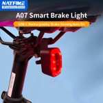 Велосипедный фонарь NATFIRE A07 (датчик торможения и другие умные функции, USB-C, IPX5, горизонтальная и вертикальная установка)