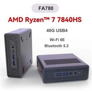 Мини-ПК AMD Ryzen 7 7840HS, без ОЗУ и ПЗУ (цена с Озон картой, доставка из-за рубежа)