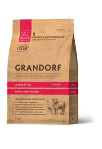 Сухой корм для собак Grandorf Lamb&Turkey Adult Med&Maxi с ягненком и индейкой, 3 кг