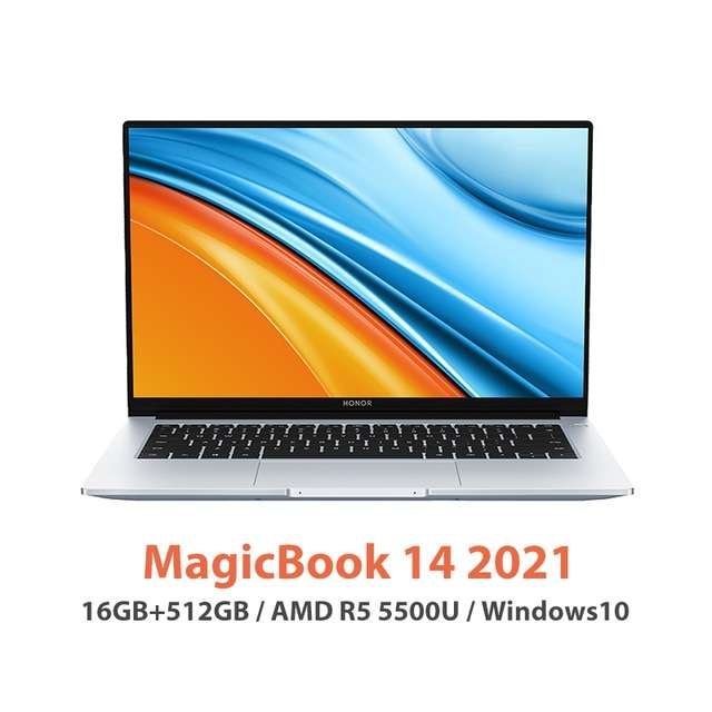 Ноутбук Honor MagicBook 14 2021 14 дюймов, AMD R5 5500U,16 ГБ, 512 ГБ