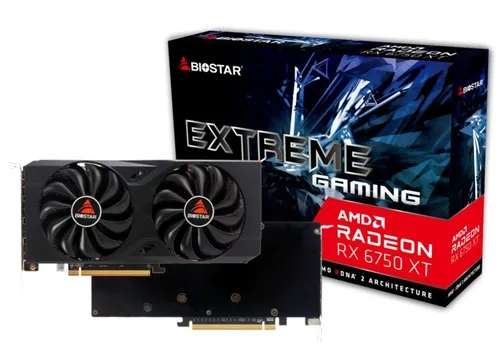 Видеокарта Biostar Radeon RX 6750 XT Extreme Gaming 12 ГБ (не gre), из-за рубежа, с картой OZON