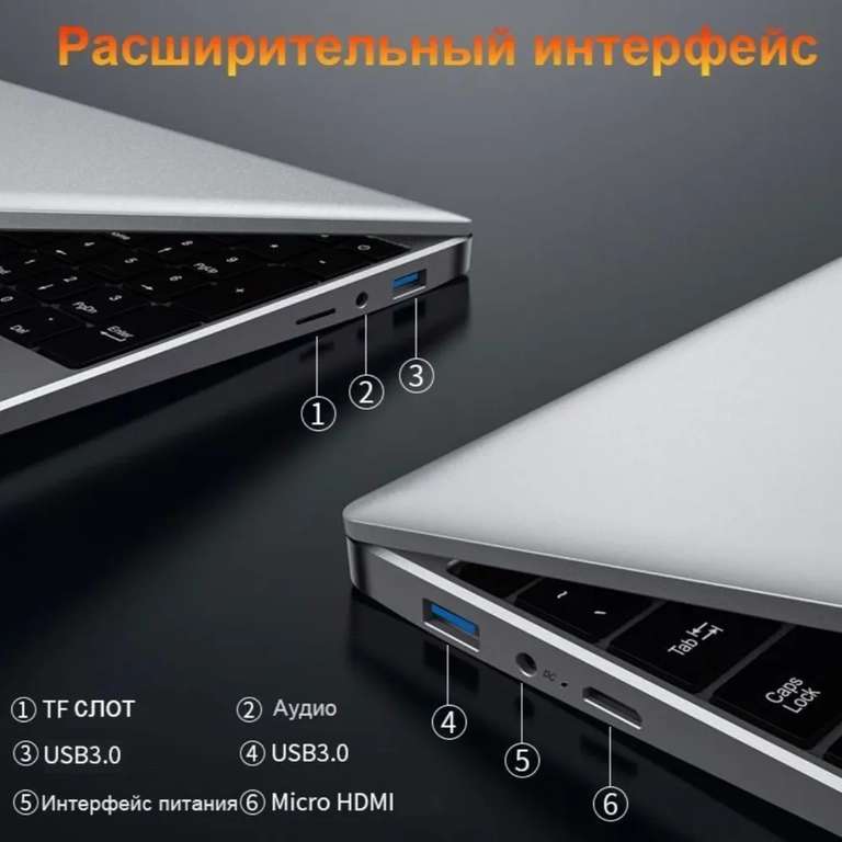 Ноутбук UZZAI S6-1T (16", IPS, Intel N5095, RAM 16 ГБ, SSD 512 ГБ, Intel UHD Graphics, Windows Pro), из-за рубежа