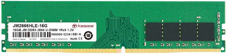 [Казань, Самара и др.] Оперативная память Transcend 16 ГБ DDR4 2666 МГц (JM2666HLE-16G)