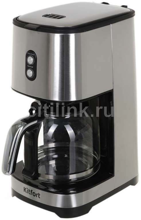 Кофеварка KitFort KT-750, капельная, черный / серебристый (кт-750)