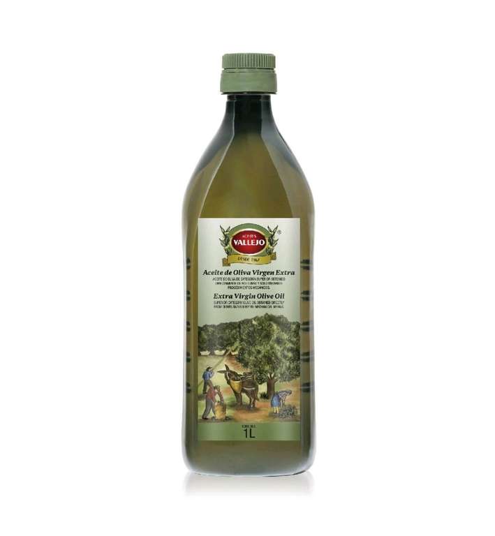 Оливковое масло Aceites Vallejo Extra Virgin Bertolli, стекло, 1 л