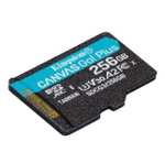 Карта памяти microSDXC UHS-I U3 Kingston Canvas Go! Plus 256 ГБ, 170 МБ/с, Class 10