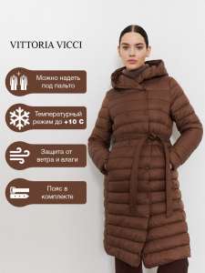 Пальто стеганое с поясом Vittoria Vicci