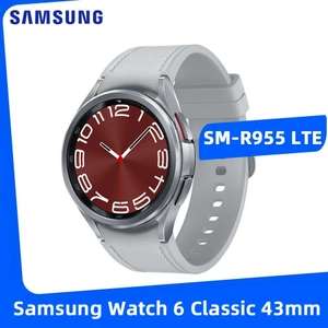 Смарт-часы Samsung Galaxy Watch 6 Classic, 43мм, серый и черный (из-за рубежа, цена с Озон картой)