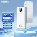 Внешний аккумулятор Nohon power bank 10000mah, 22.5W, PD